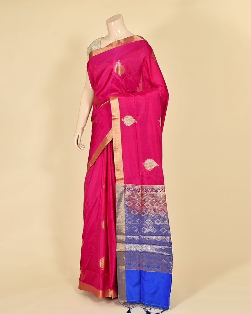 Rani Art Silk Banarasi All Over Buta Work Banarasi Saree