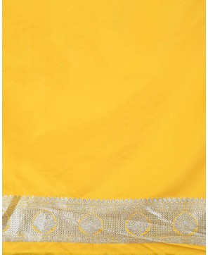 Art Silk Golden Yellow Banarasi Saree