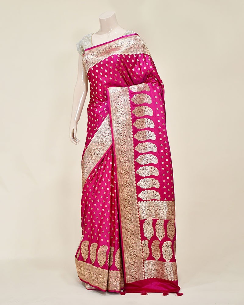 Art Silk Cross Rani Banarasi Saree