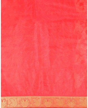 Red Banarasi Kora Alfi Jaal Banarasi Saree