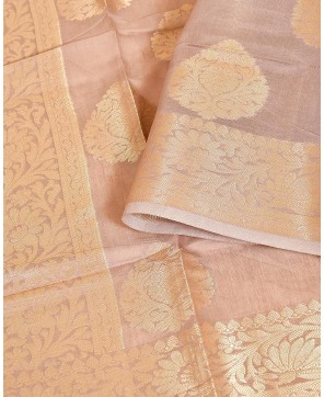 Rust Chanderi Art Silk Banarasi Dupatta