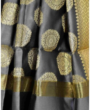 Grey Tafeta Art Silk Banarasi Dupatta