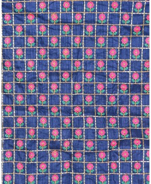 Strawberry Chinon Checks Border Saree