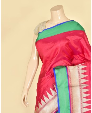 Cherry Pure Katan Banarasi Saree