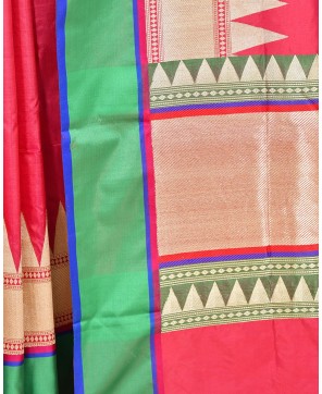 Cherry Pure Katan Banarasi Saree