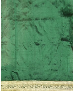 Bottle Green Pure Katan Banarasi Buti Saree