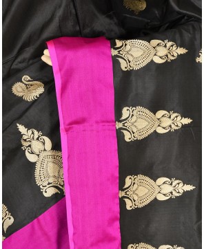 Black Pure Katan Banarasi Buti Saree