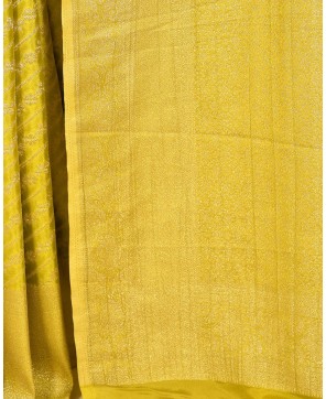 Lemon Yellow Banarasi Georgette Aada Jaal Saree