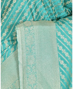 Light Sapphire Banarasi Georgette Aada Jaal Saree