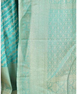 Light Sapphire Banarasi Georgette Aada Jaal Saree