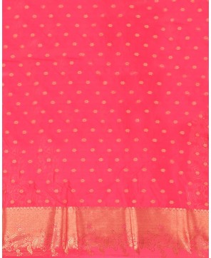 Red by Creame Contrast Semi Crape Banarasi Buti Saree