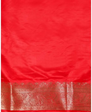 Maroon Carry Zari Buta Work Banarasi Saree