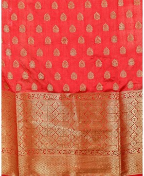 Red Big Border Banarasi Buti Saree